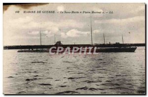 Old Postcard Boat War The submarine Pierre Marrast