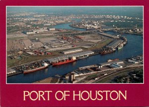 Texas Houston Aerial View Of The Port