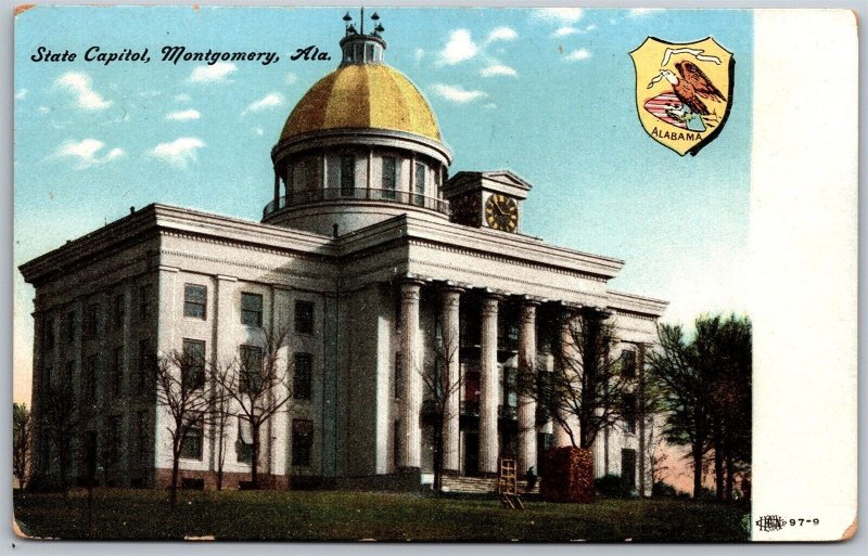 Vtg Montgomery Alabama AL State Capitol 1910s Old View Divided Back Postcard