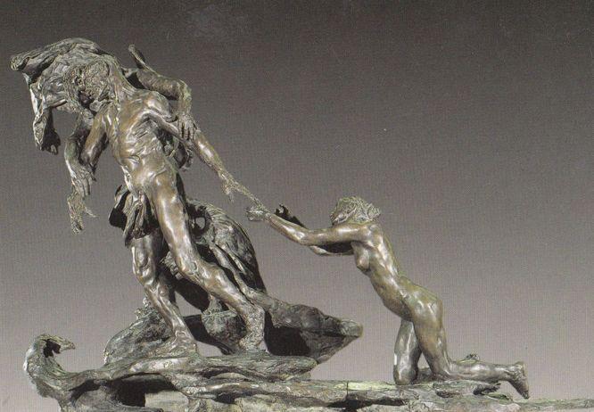 Camille Claudel L'Age Mur Bronze Naked Woman Statue Primitive Art Postcard