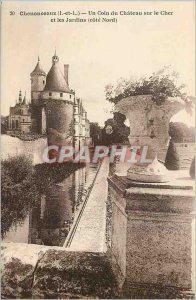 Old Postcard Chenonceaux L and L A corner on the Cher Chateau and Gardens Nor...