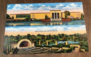 Vintage 1940s TEXAS CENTENNIAL Exposition Dallas Amphitheater Postcard 2 Views