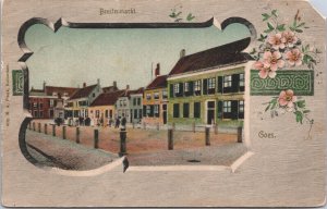 Netherlands Goes Beestenmarkt Vintage Postcard 09.46