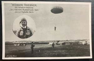 Mint Germany RPPC Real Picture Postcard Early Aviation Werner Triebner Parachure