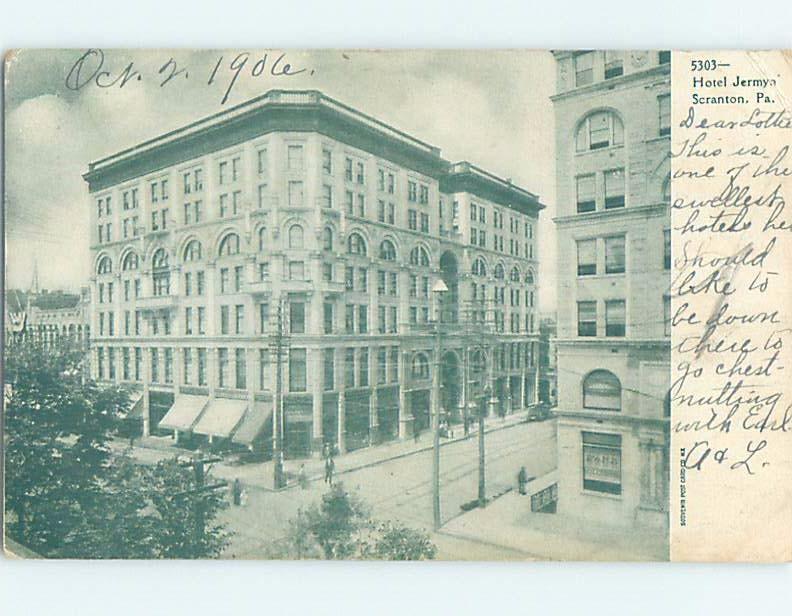 Pre-1907 JERMYA HOTEL Scranton Pennsylvania PA A2613