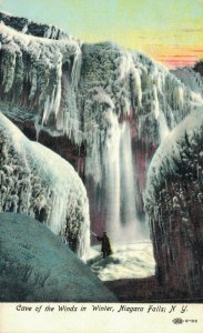 USA Cave Of The Winds In Winter Niagara Falls Postcard 07.39