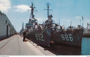 SAN DIEGO , California , 1950-60s ; Two Destroyers at dock