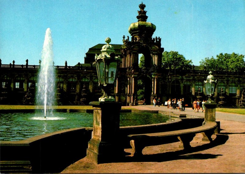 Germany Dresden Zwingerhof mit Kronentor