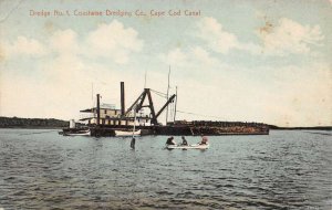 Cape Cod Massachusetts Dredge No. 1, Coastwise Dredging Co. Vintage PC U4169