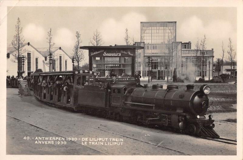 BG19906 antwerpen anvers train railway station liliput real photo belgium