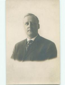 Pre-1918 rppc MAN IN SUIT Studio In Toledo Ohio OH i9313