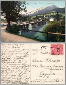 SALZKAMMERGUT GOISERN AUSTRIA ANTIQUE POSTCARD w/ STAMP