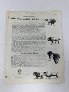 1962 The American Buffalo Conservation Note 12 US Dept of Interior Vintage