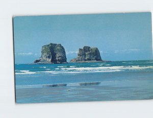 Postcard Twin Rocks, Oregon Coast, Twin Rocks, Oregon