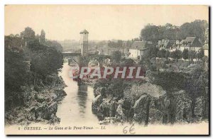 Old Postcard Orthez Gave and the Old Bridge