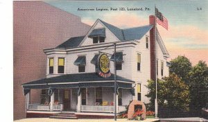 Postcard American Legion Post 123 Lansford PA