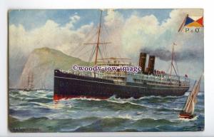 LS1194 - P&O Liner - Macedonia - artist Tucks Celebrated Liners postcard