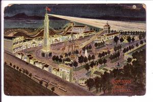 Dominion Amusement Park, Montreal, Quebec, Rides at Night