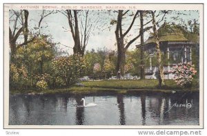 Autumn Scene, Public Gardens, Halifax, Nova Scotia, Canada, PU-1926