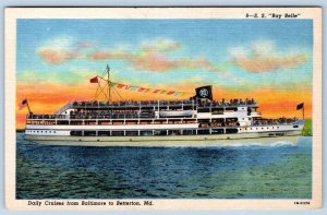 1941 BETTERTON MARYLAND BAY BELLE WILSON LINE DAILY CRUISES FROM BALTIMORE MD