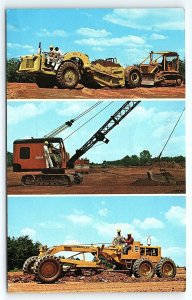 1960s CHARLOTTE NC NATIONAL SCHOOL HEAVY EQUIPMENT OPERATION AD POSTCARD P2533