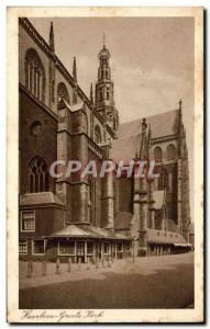 Postcard Old Cave Haarlem Kerk