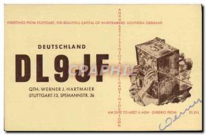 Postcard Old Telegraphie DL9JF erner Harmaier Stuttgart Spemannstr