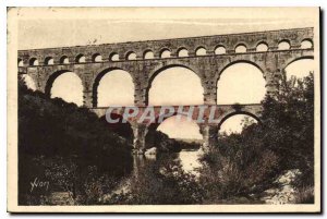 Postcard Old La Douce France Gard Nimes Pont du Gard