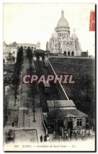 Old Postcard Paris Montmartre Funicular Sacred Heart