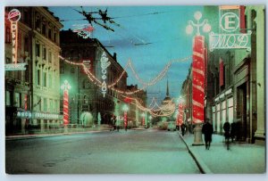 Saint Petersburg Russia Postcard Street View Nevsky Avenue c1950's Vintage