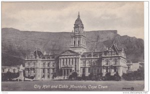 City Hall And Table Mountain, CAPE TOWN, South Africa, 1900-1910s