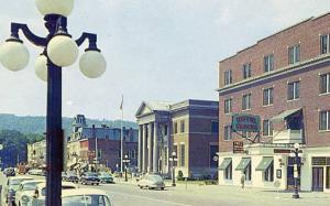 NY - Bath. Liberty Street looking South, Wagner Hotel & Post Office