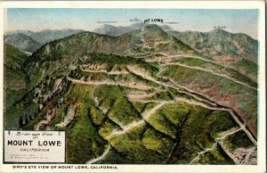 Aerial View of Mount Lowe CA Vintage Postcard I53