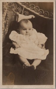 RPPC Tiny Baby Indiana Harbor IN JF Atlas Studio c1915 Postcard Z19