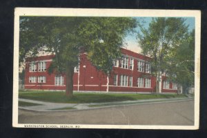 SEDALIA MISSOURI WASHINGTON SCHOOL BUILDING CURT TEICH MO. VINTAGE POSTCARD