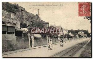 Old Postcard Rochecorbon Route De Vouvray