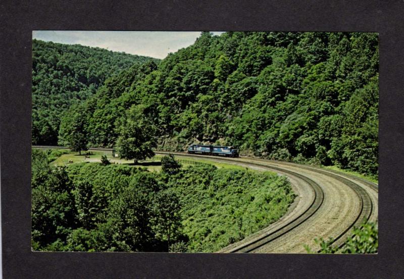 PA Conrail Railroad Train Engines Locomotives Altoona Penn Pennsylvania Postcard