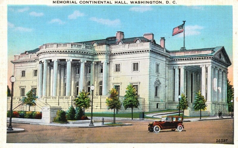 Vintage Postcard 1920's Memorial Continental Hall Washington D.C.