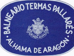 Spain Aragon Balneario Termas Pallares Vintage Luggage Label sk2795