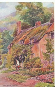 Somerset Postcard - Old Cottage - Dunster - Ref TZ6014