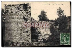 Postcard Provins Old Tower to machinery