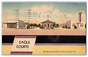1940 Eagle Courts Highways 80 and 89 East Side Tucson Arizona AZ Postcard