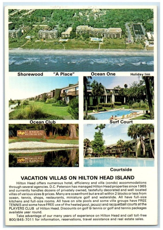 1983 Vacation Villas On Hilton Head Island South Carolina SC, Multiview Postcard