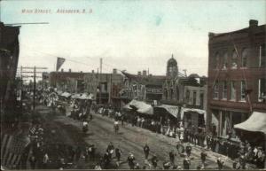 Aberdeen SD Main St. Parade c1910 Postcard