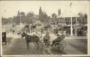 Mendoza Argentina Busy Park Scene c1910 Real Photo Postcard