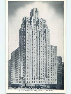 Unused 1950's WELLINGTON HOTEL Manhattan New York NY Q5627