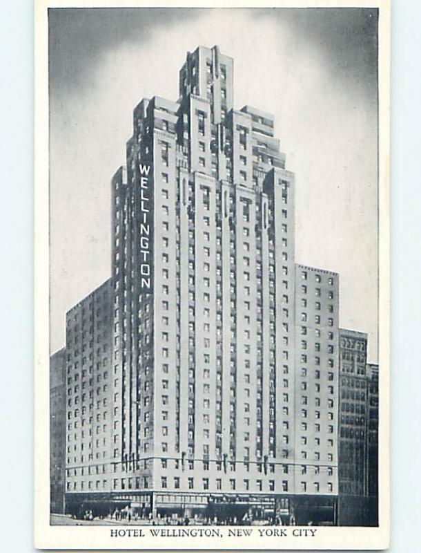 Unused 1950's WELLINGTON HOTEL Manhattan New York NY Q5627