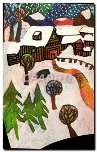 Postcard Modern Hamlet under snow