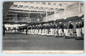 SAN FRANCISCO, CA California ~ NAVAL TRAINING STATION Inspection 1910  Postcard