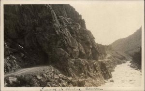 Shoshone Canyon Cody Yellowstone National Park c1920 Amateur RPPC